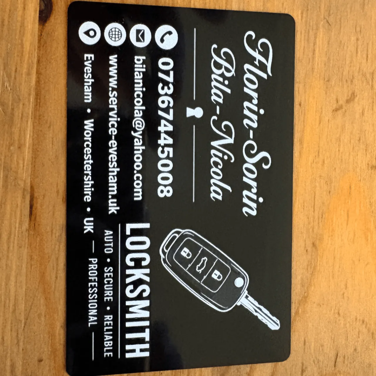 1/64"(0.2mm) Black Metal Business Card test grid