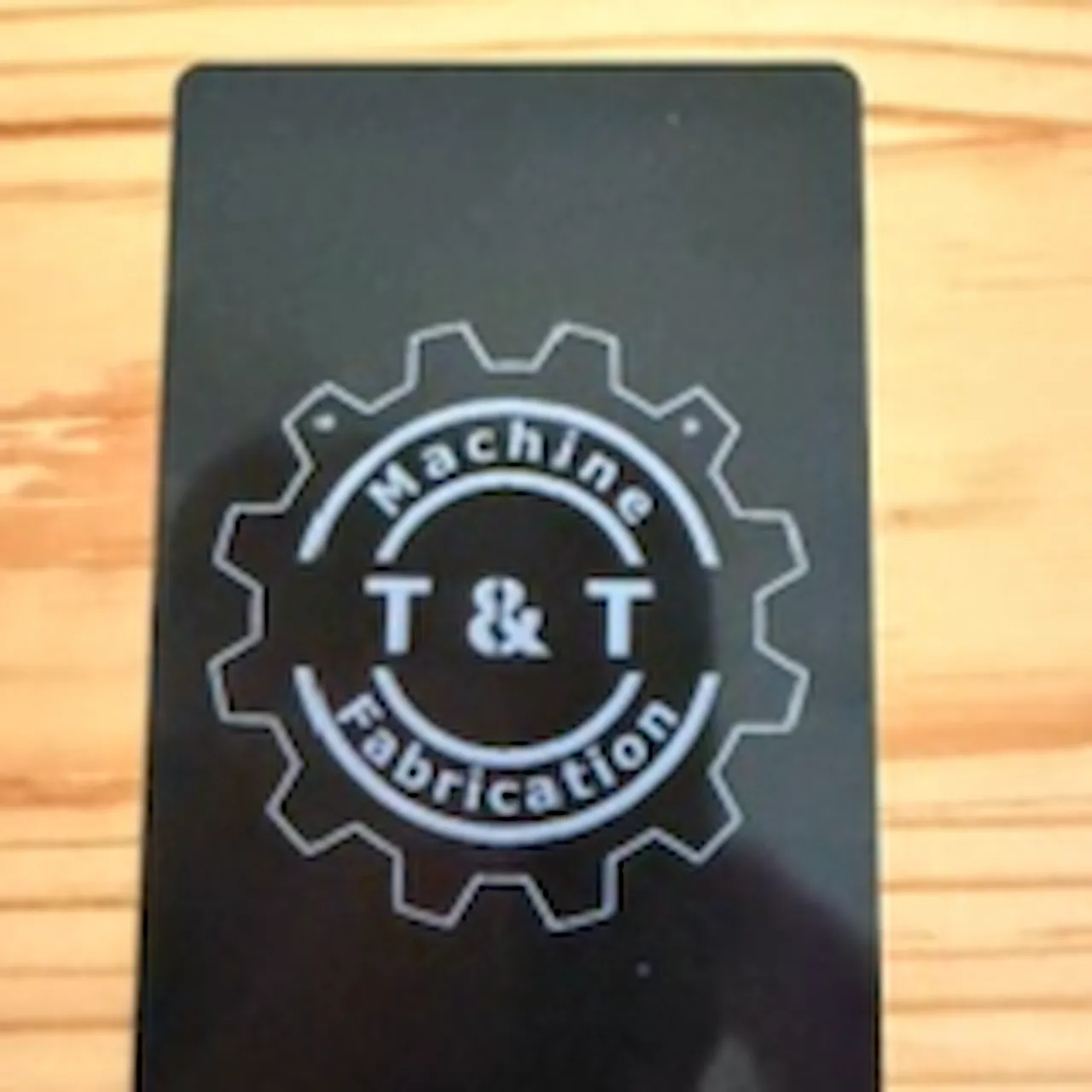 1/64"(0.2mm) Black Metal Business Card test grid