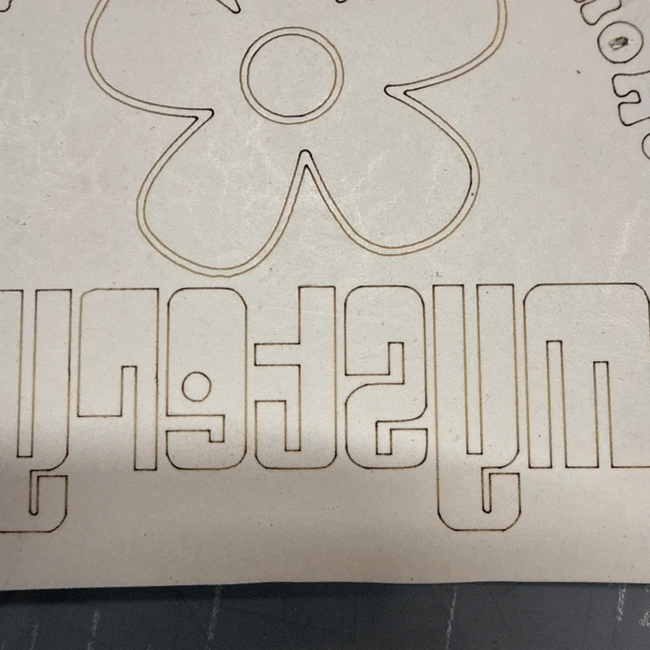 Grey Laser Engraving Rubber Sheet test grid