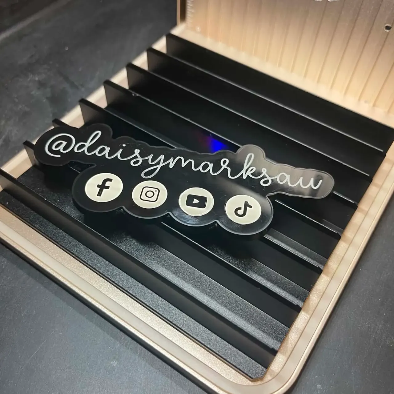 1/8"(3mm) Black Acrylic test grid