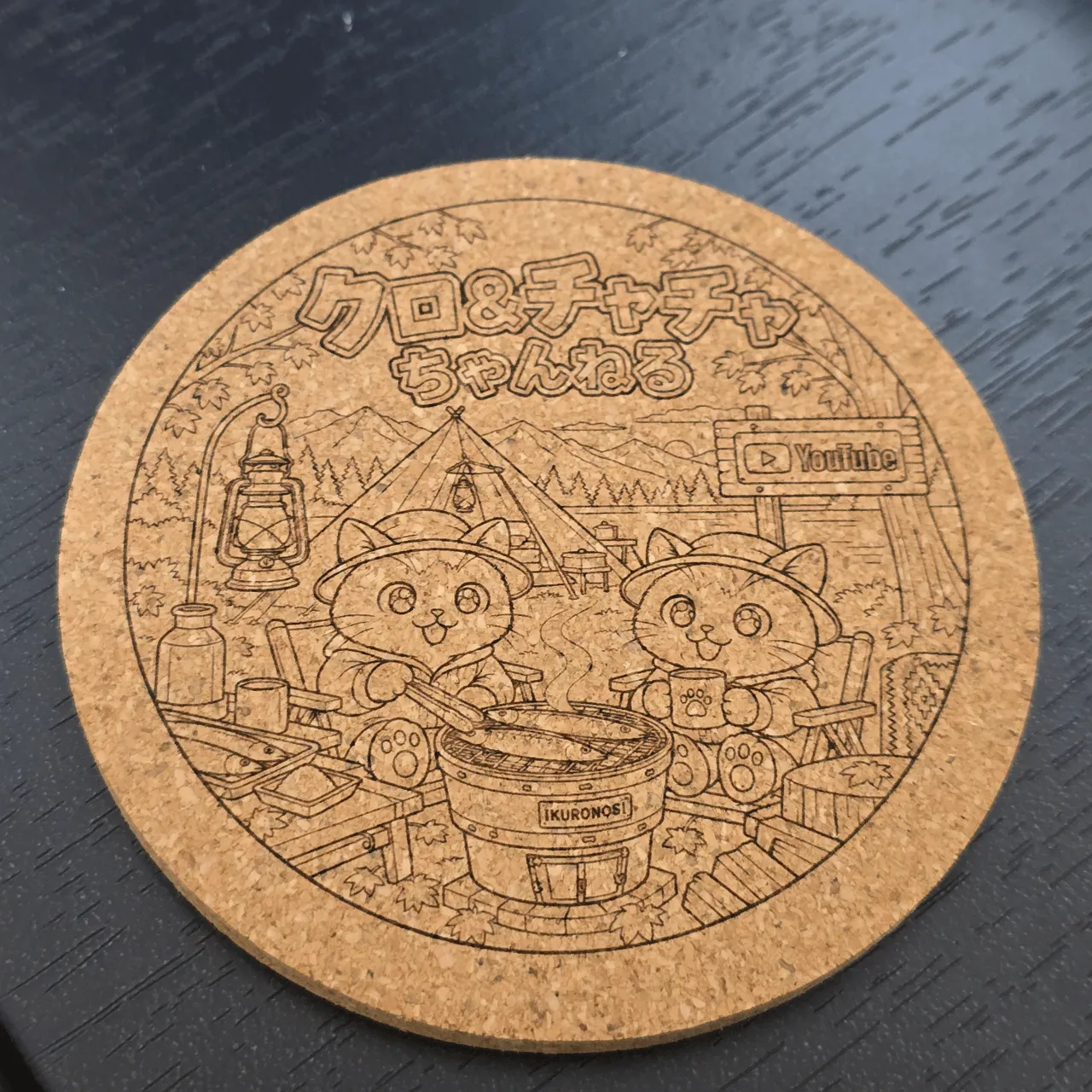Round Cork Coasters test grid