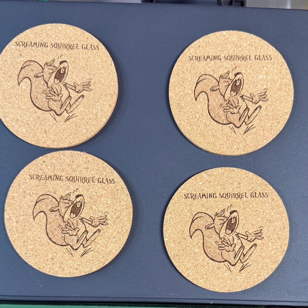 Round Cork Coasters test grid