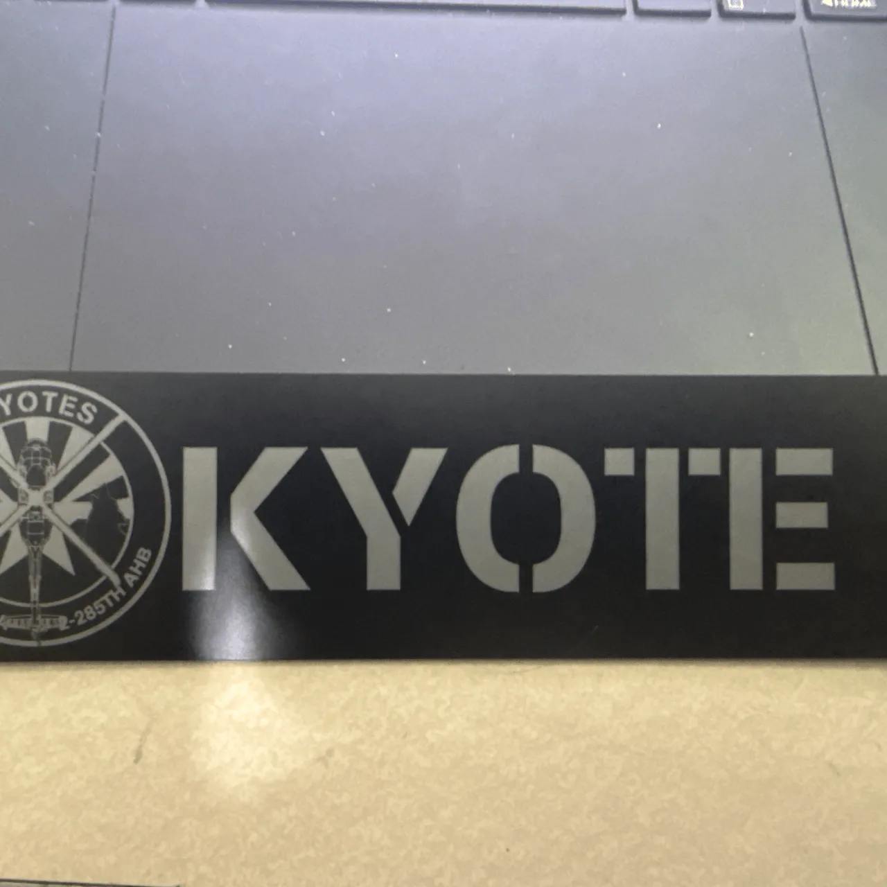 1/8"(3mm) Black to Pearl White Two-Tone Acrylic test grid