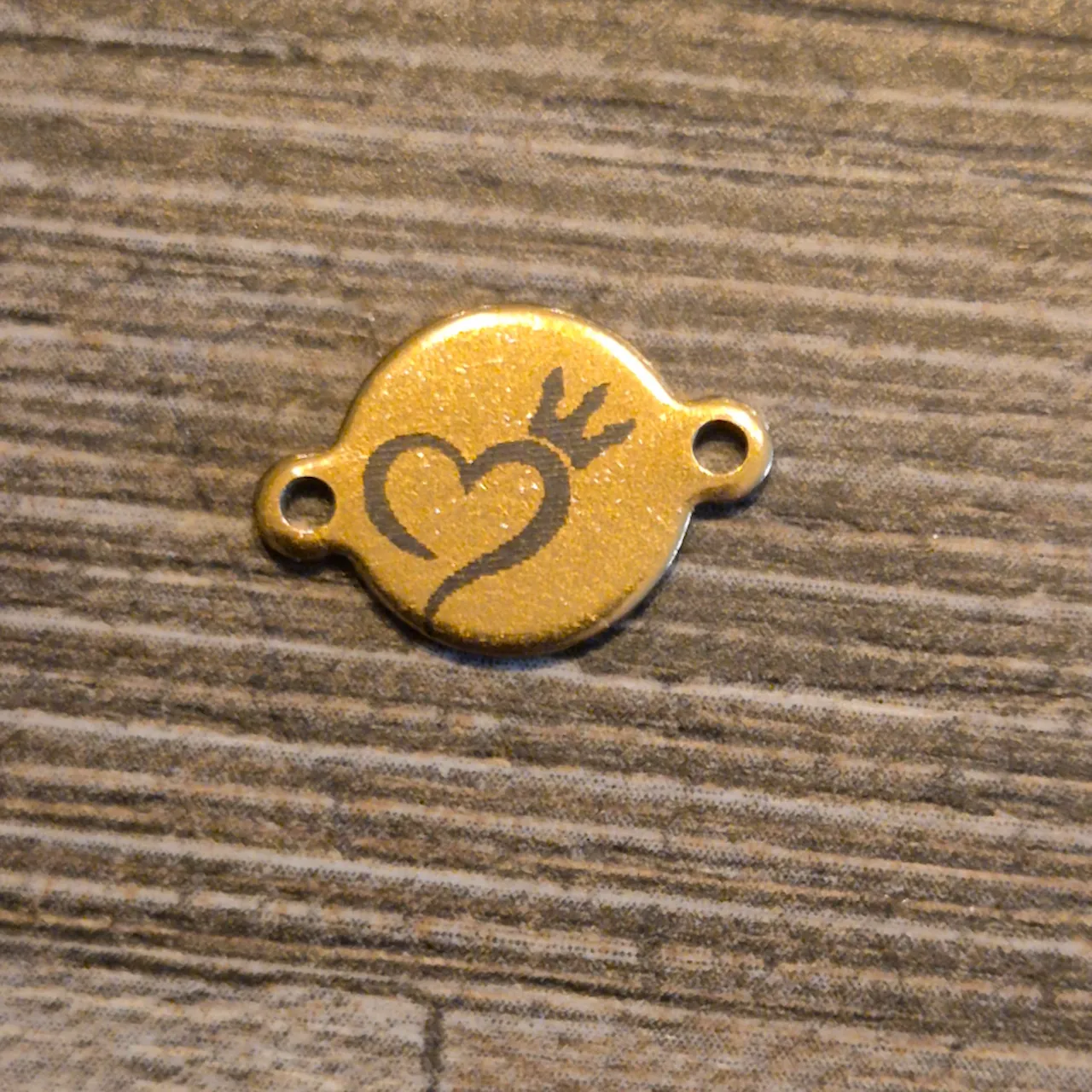 gold plated metal charm test grid