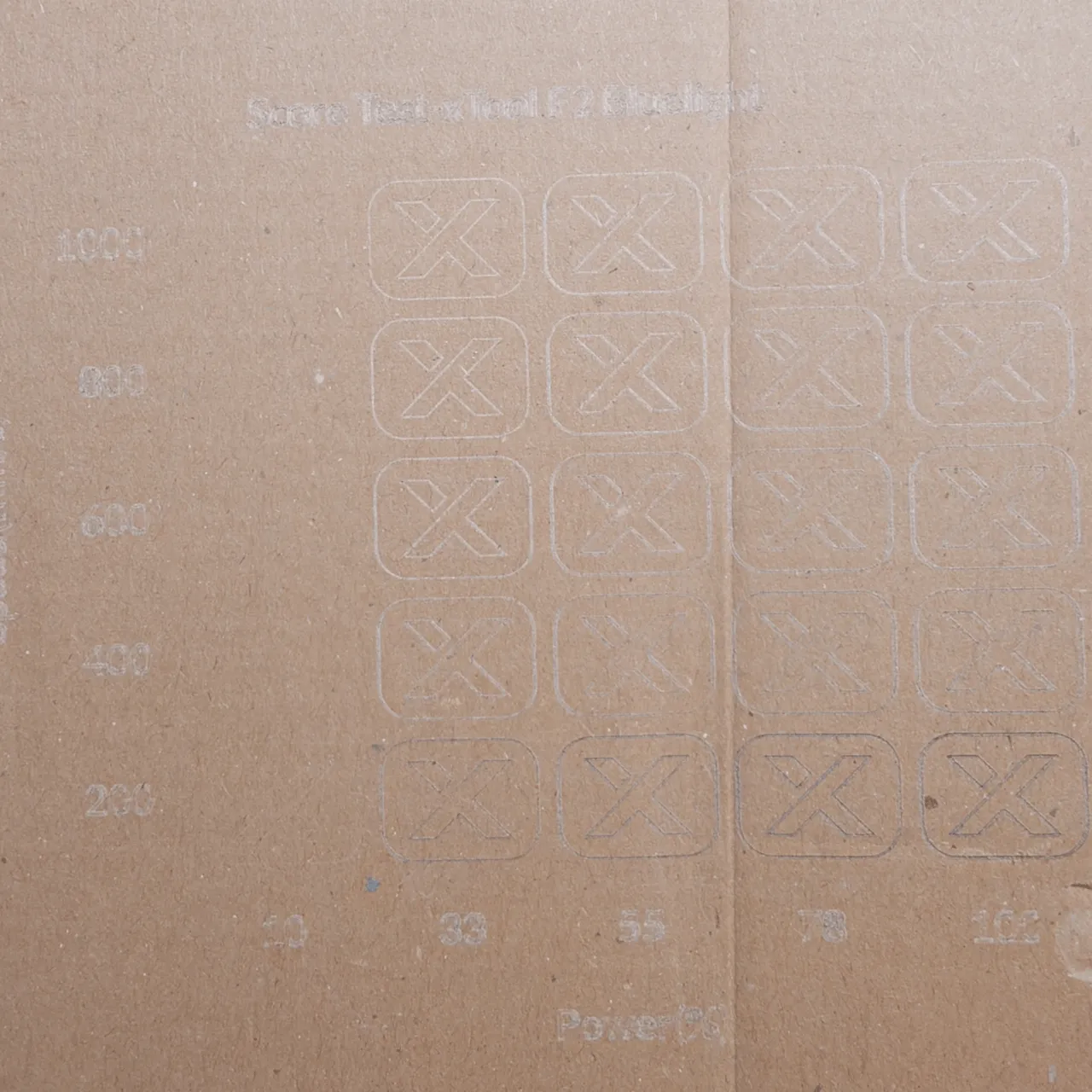 Corrugated Cardboard test grid