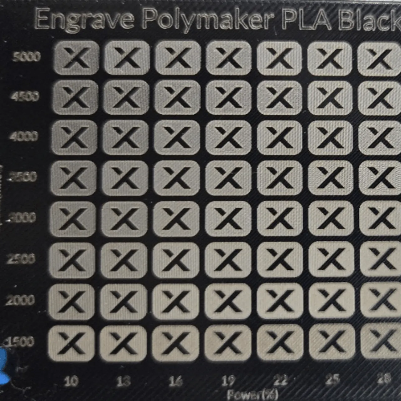 1/8"(3mm) Black PLA test grid