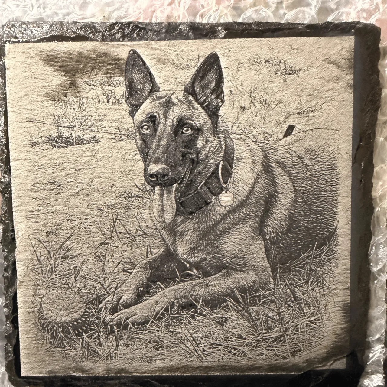 Rectangular Blank Rock Slate test grid