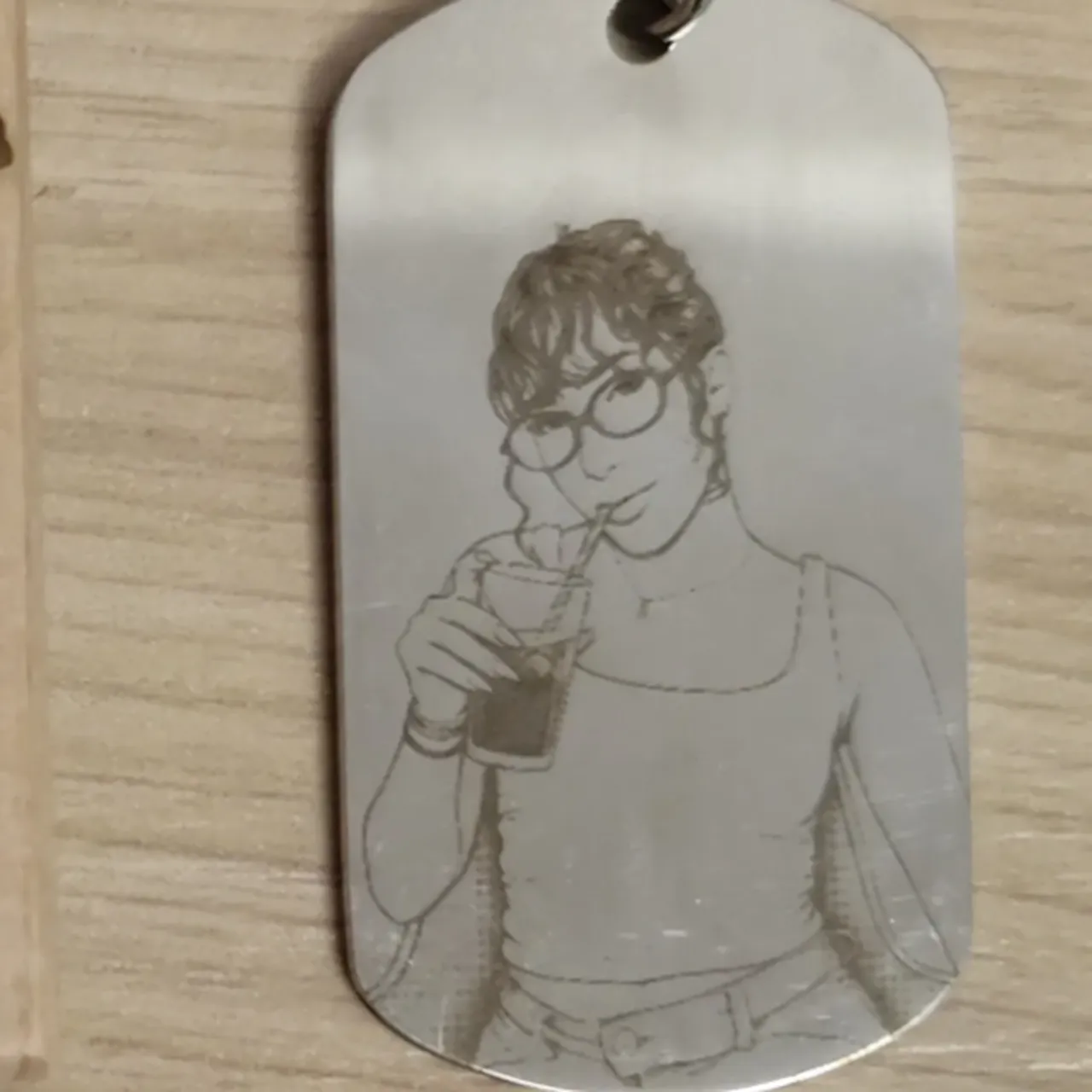 Stainless Steel Military Pendant (Keychain, Necklace) test grid