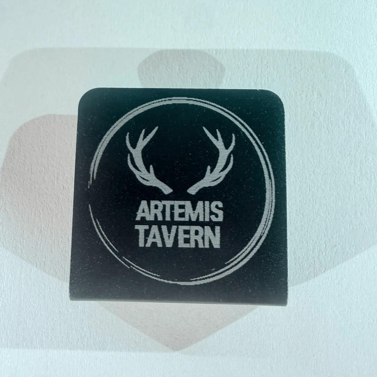 Black Frosted Anodized Aluminum Hat Clip test grid