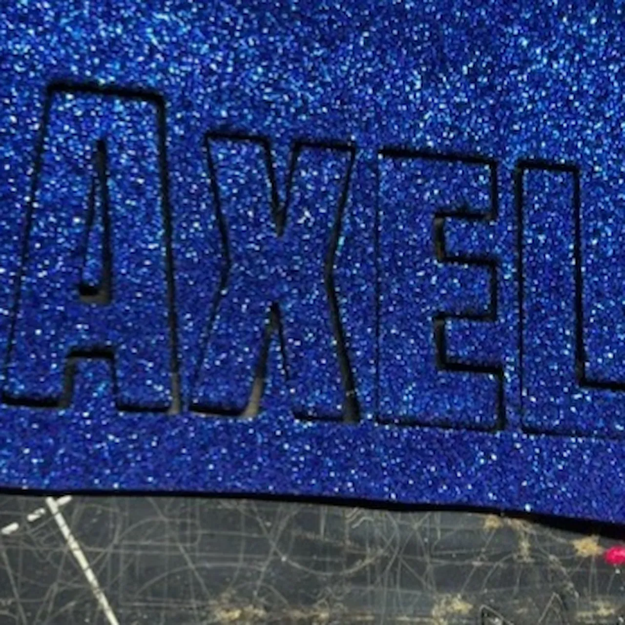 Glitter Royal Blue Foam test grid