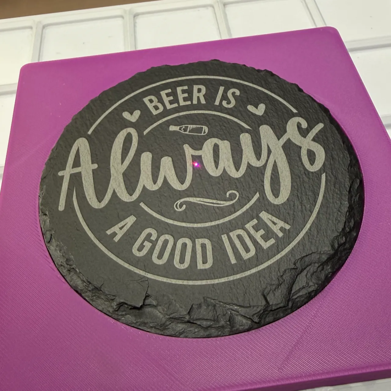 Roy SVG Slate Coaster test grid