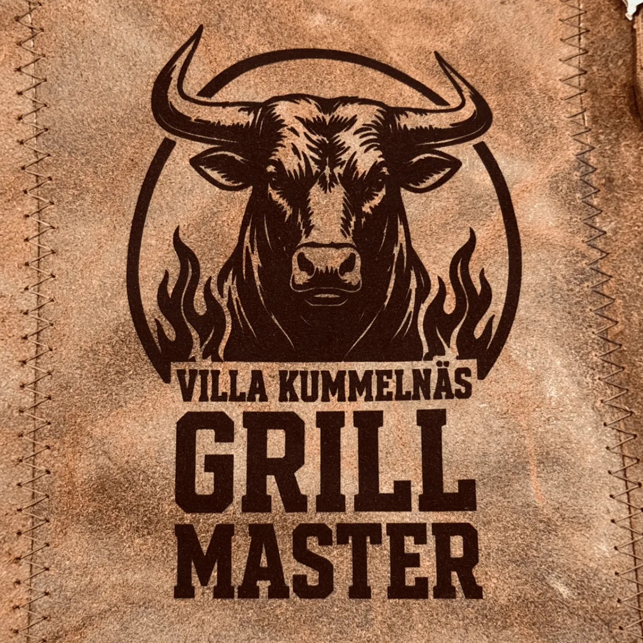 brown full-grain leather test grid