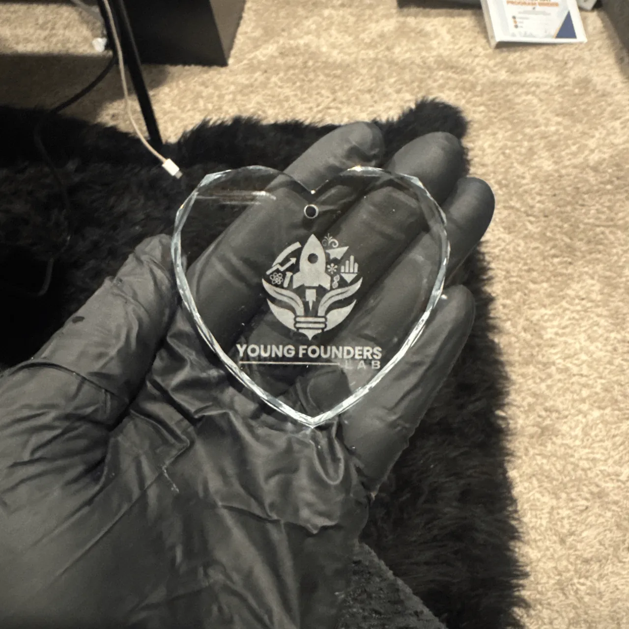 K5 Crystal Faceted Heart-Shaped Ornament test grid
