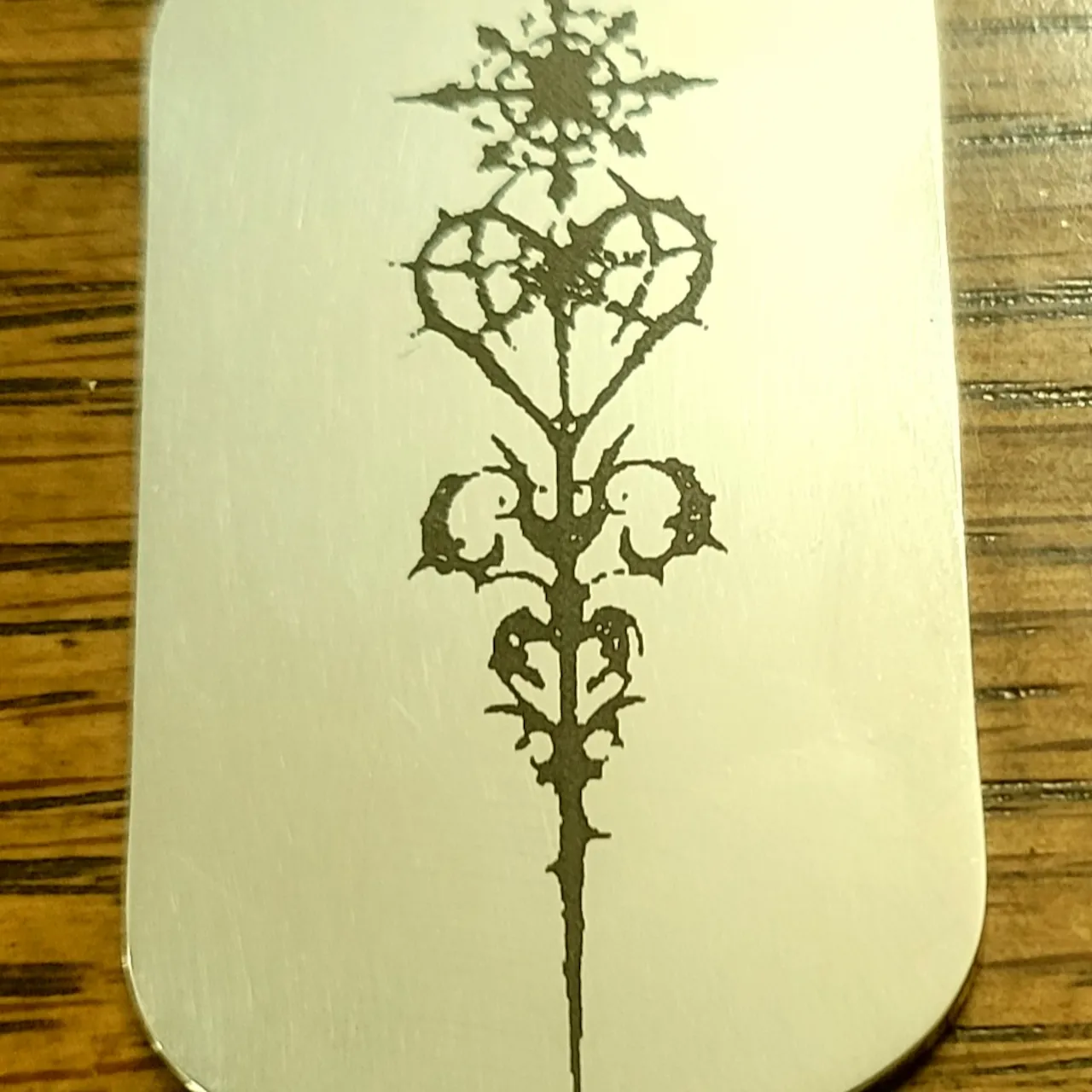 Stainless Steel Military Pendant (Keychain, Necklace) test grid
