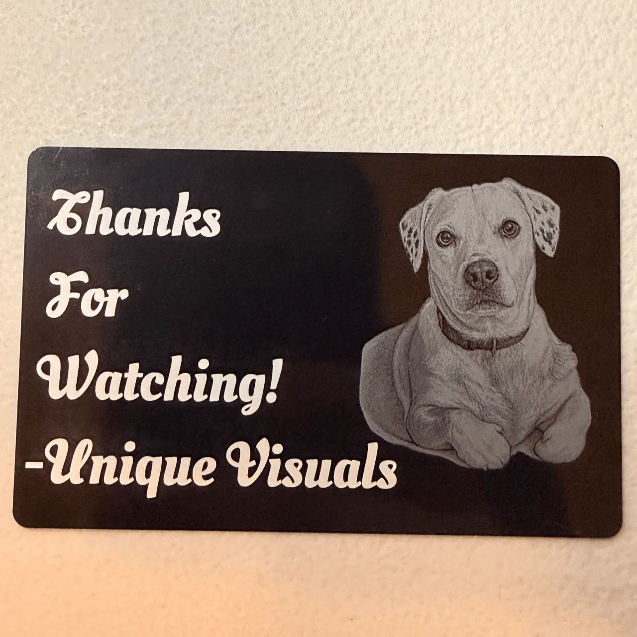 1/64"(0.2mm) Black Metal Business Card test grid