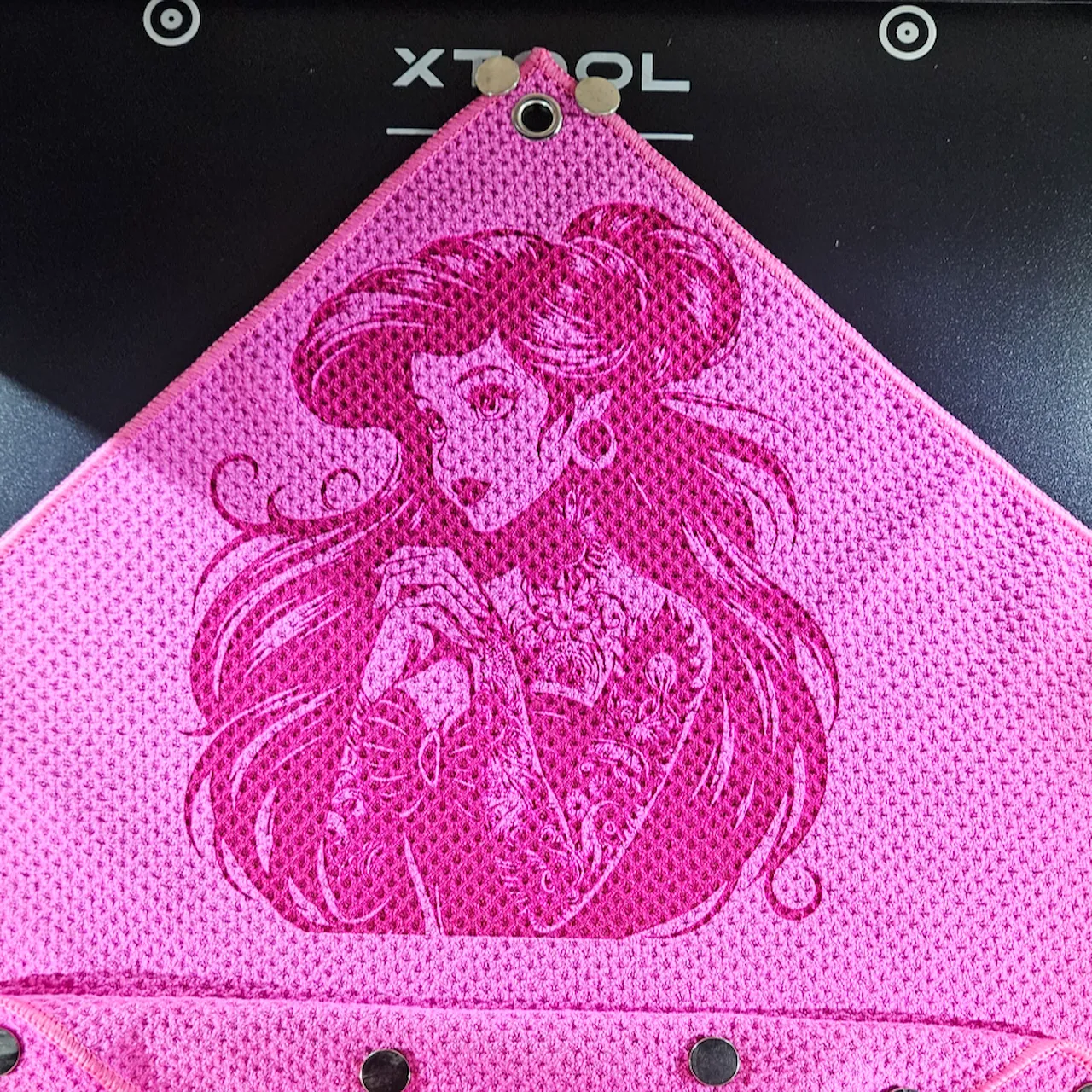 Light Pink Microfiber PU Leather test grid