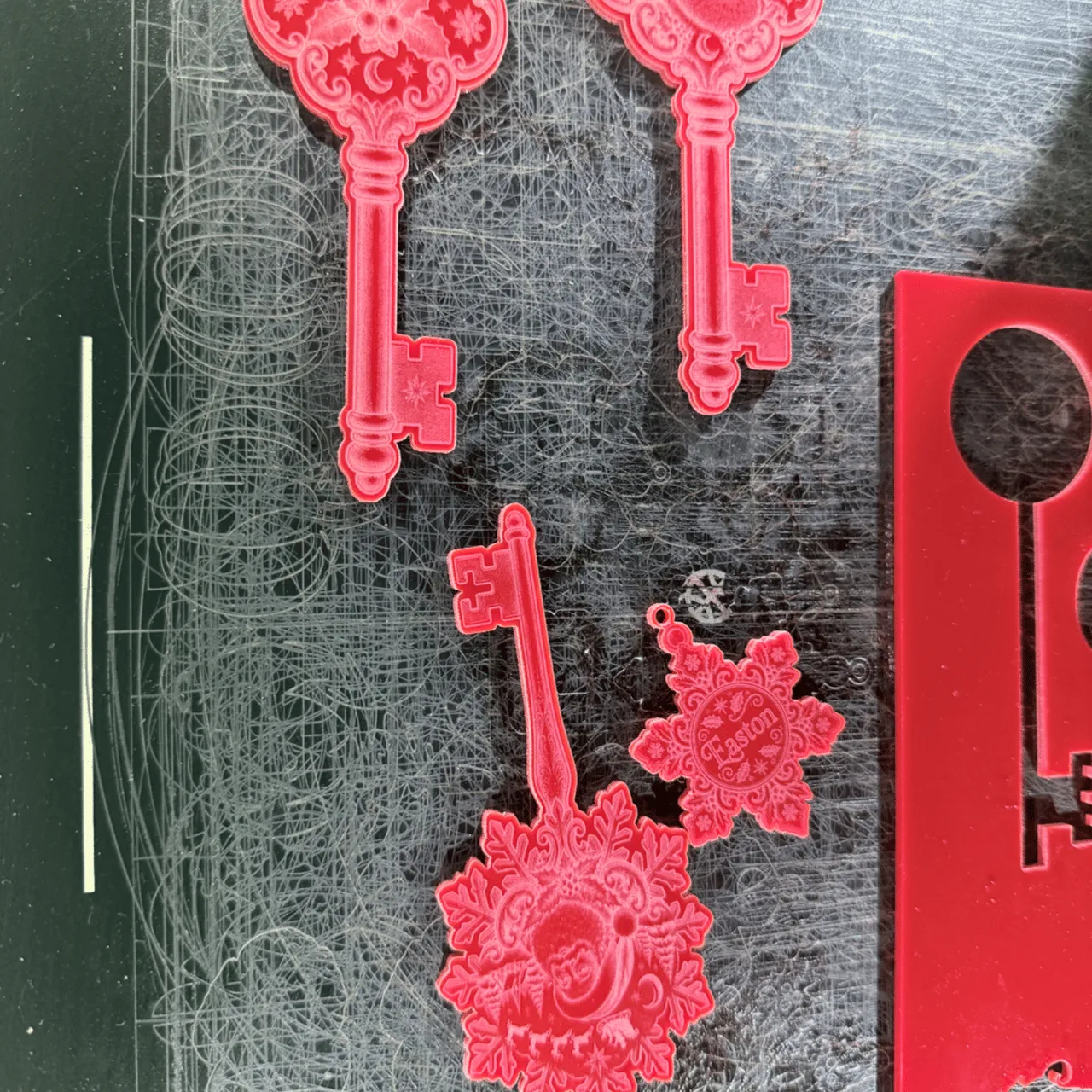 1/8"(3mm) Red Acrylic test grid