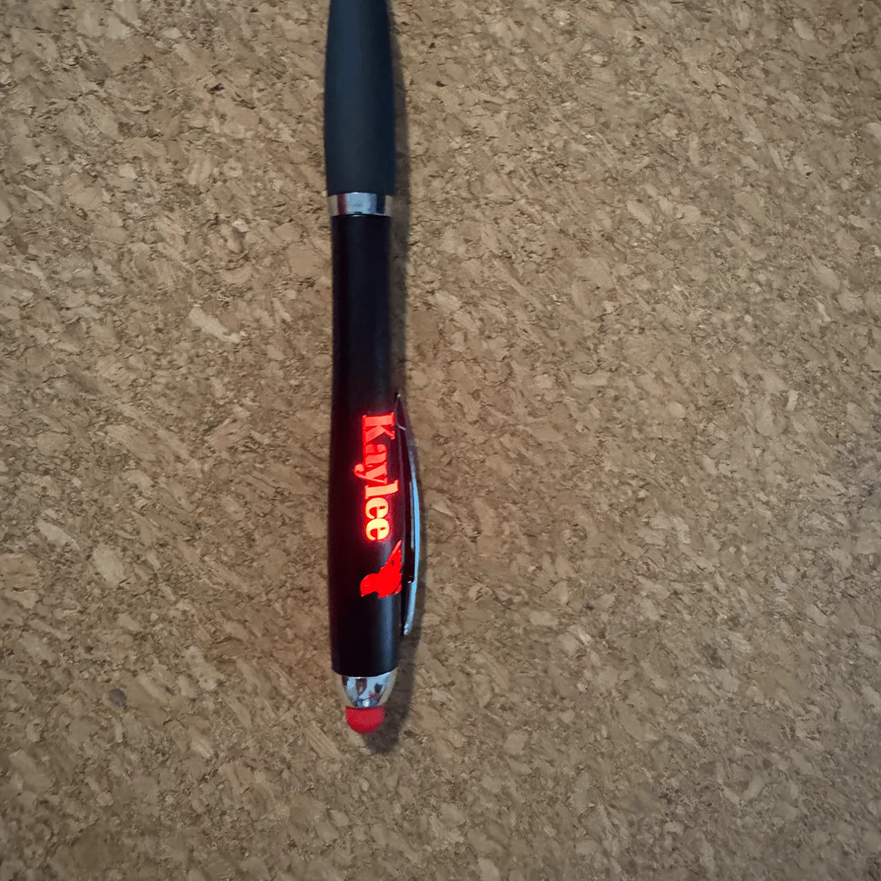 Black Stylus Ballpoint Pens With LED Light test grid