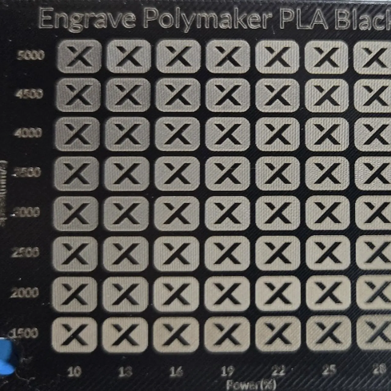 1/8"(3mm) Black PLA test grid