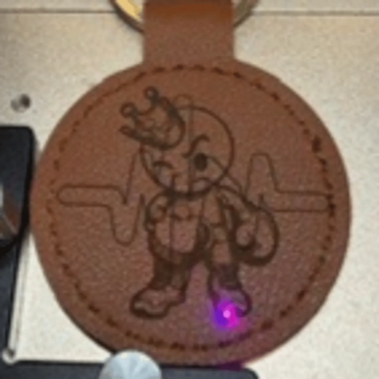 Deep Brown PU Leather test grid