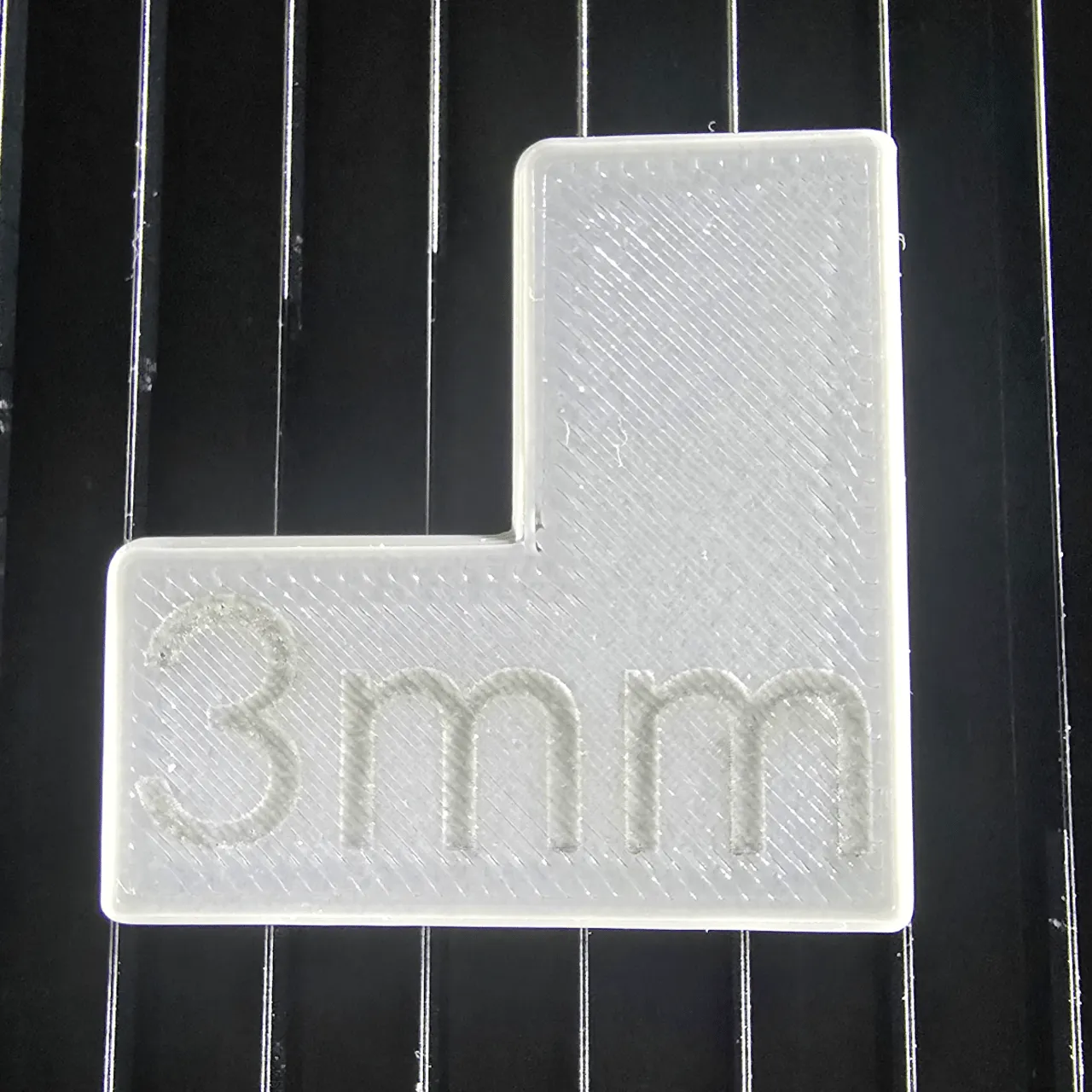 White PETG test grid