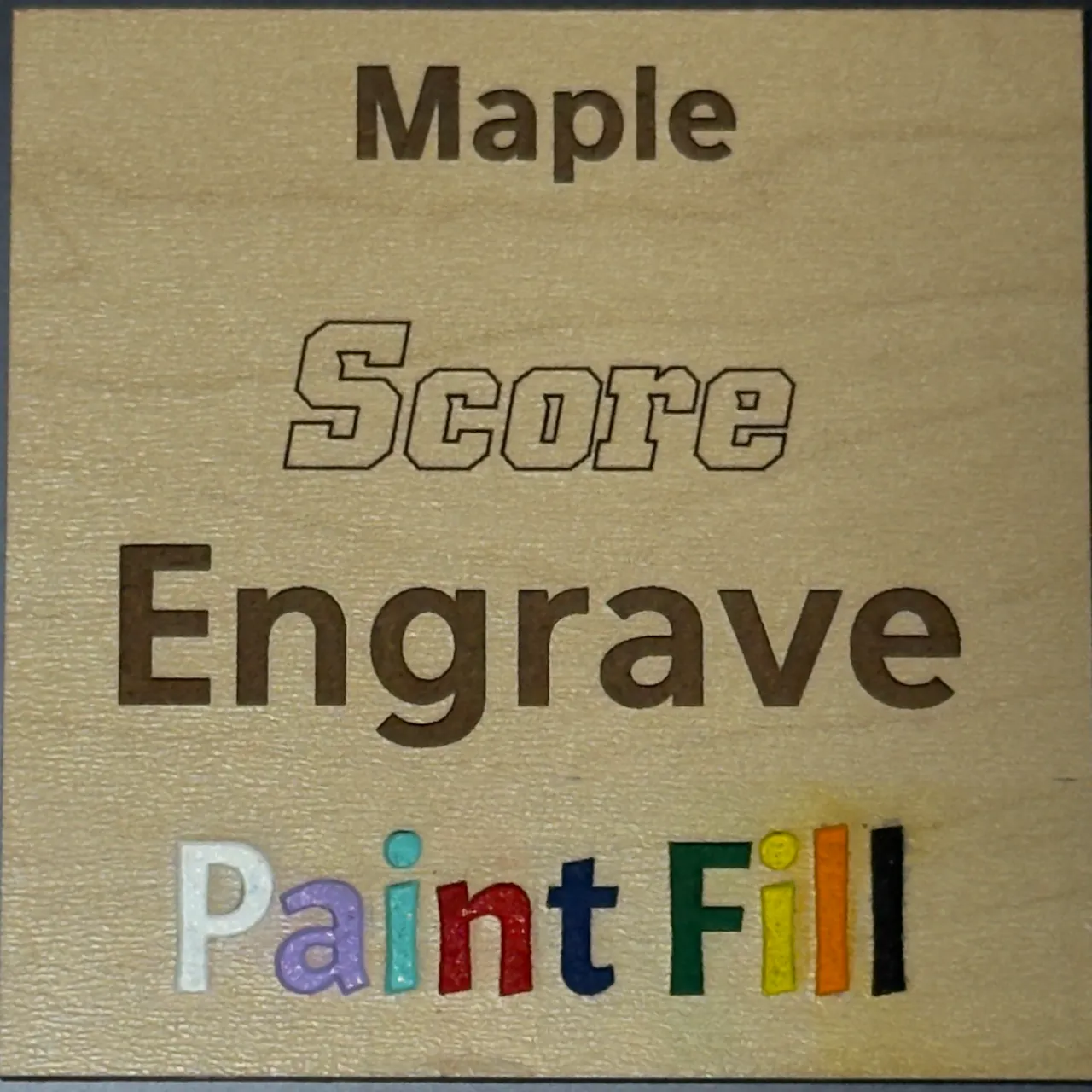 1/8"(3mm) Maple Plywood test grid