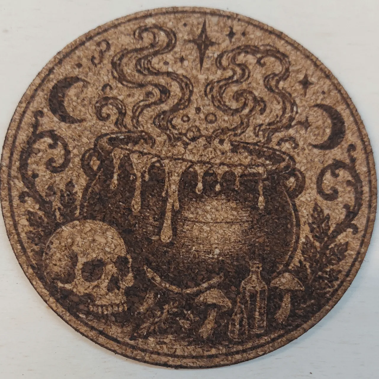 Round Cork Coasters test grid
