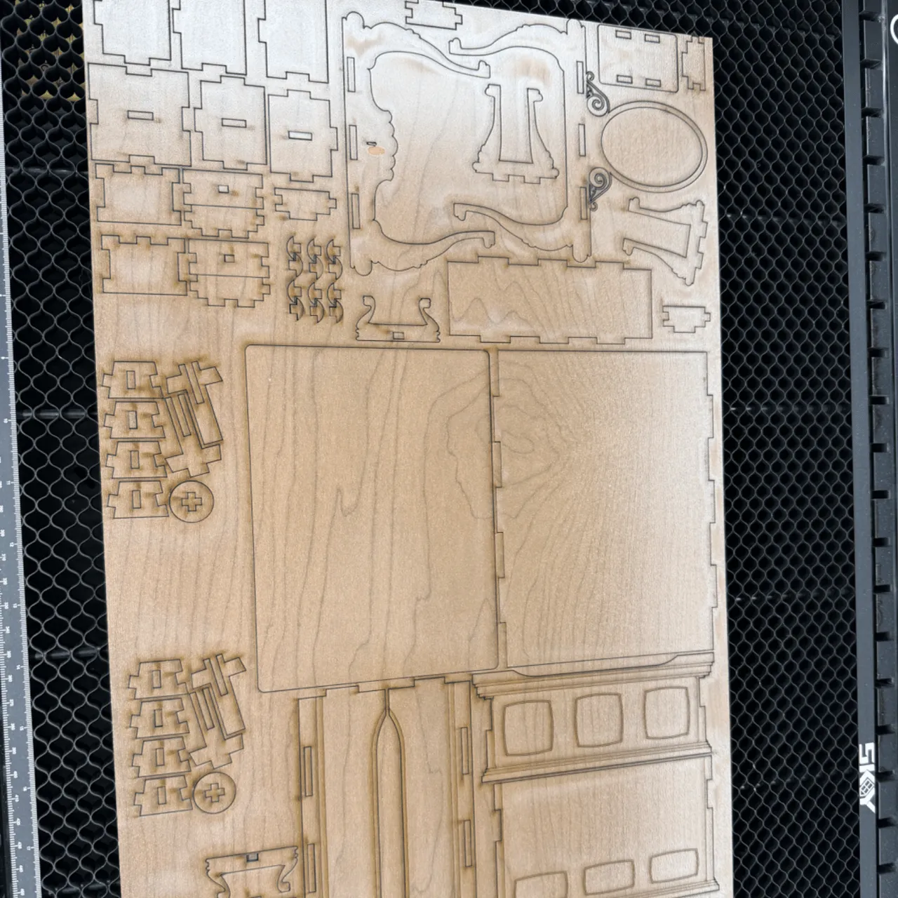 1/8"(3mm) Maple Plywood test grid