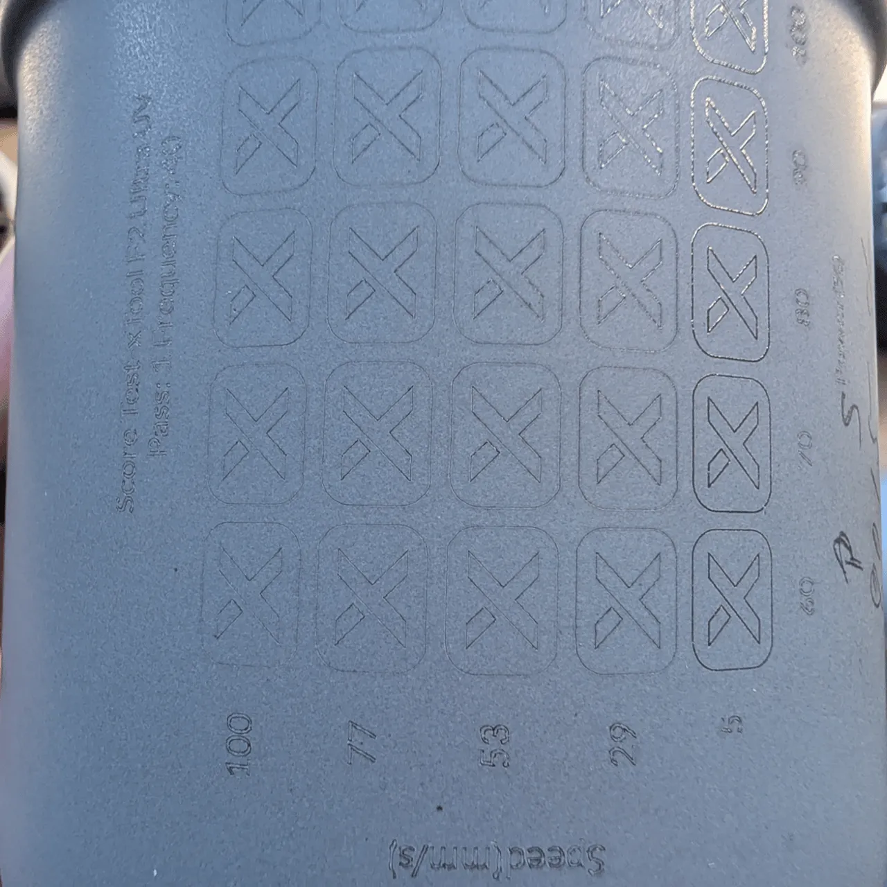 Ceramic Tumbler test grid
