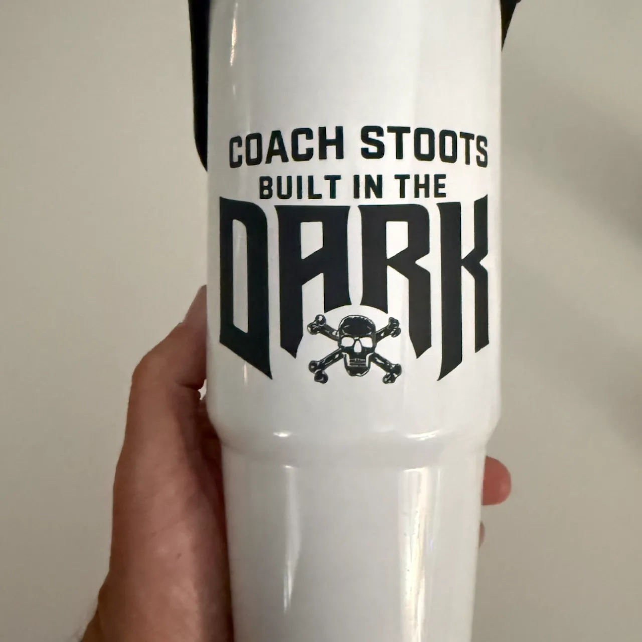30oz(887ml) Cream White to Iridescent Tumbler with Handle and Straw test grid