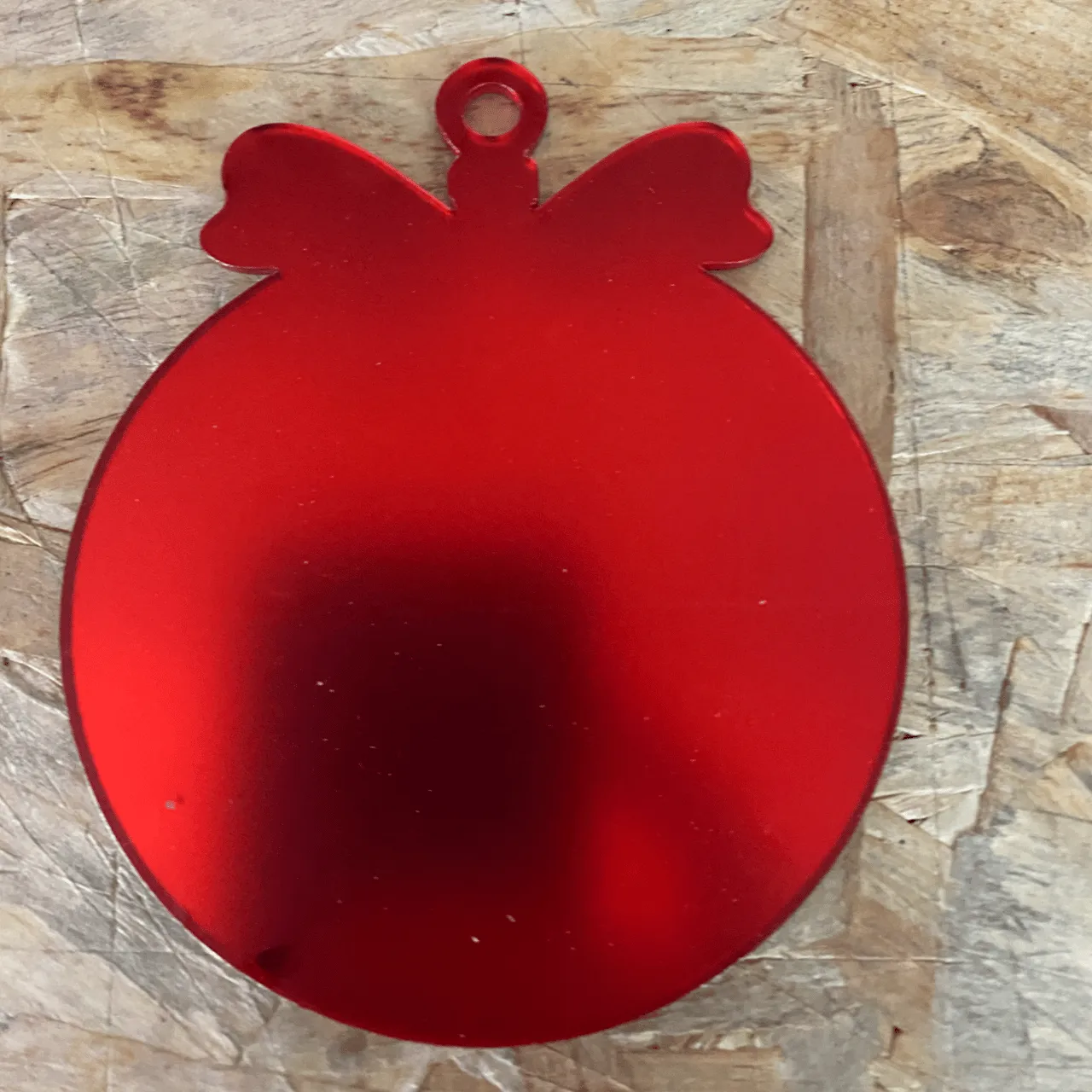1/8"(3mm) Pale Red Mirror Acrylic test grid