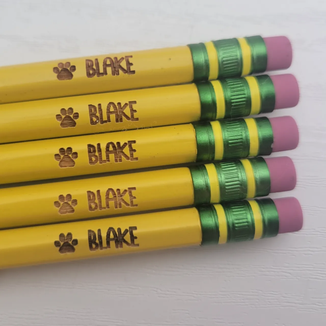 yellow wood pencil test grid