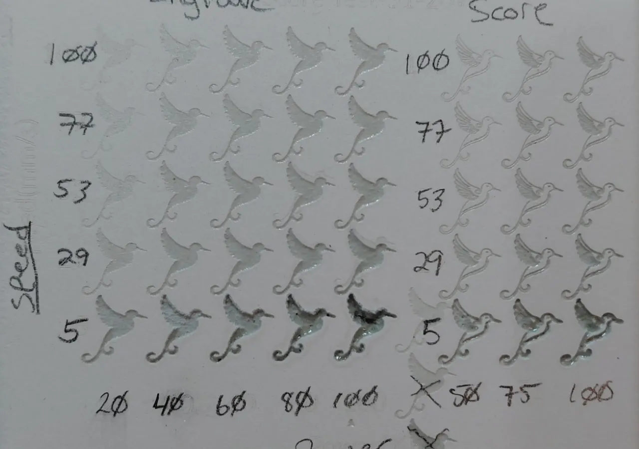 Absorbent white Coaster test grid