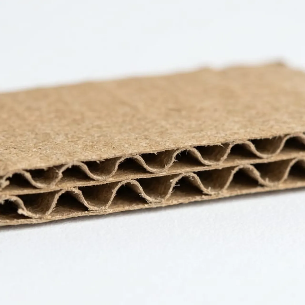 brown corrugated cardboard sheet 2lagige Wellpappe test grid