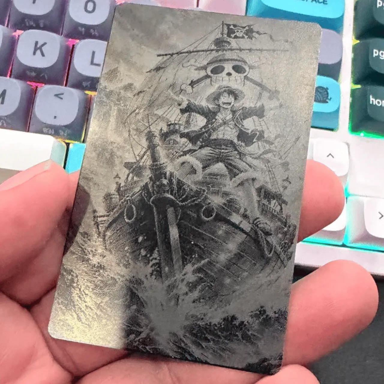 1/64"(0.2mm) Black Metal Business Card test grid