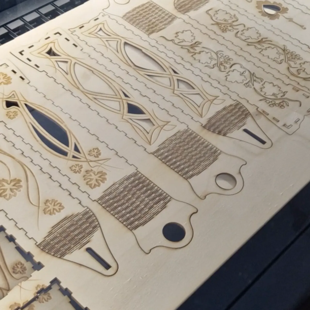 light birch plywood sheet test grid