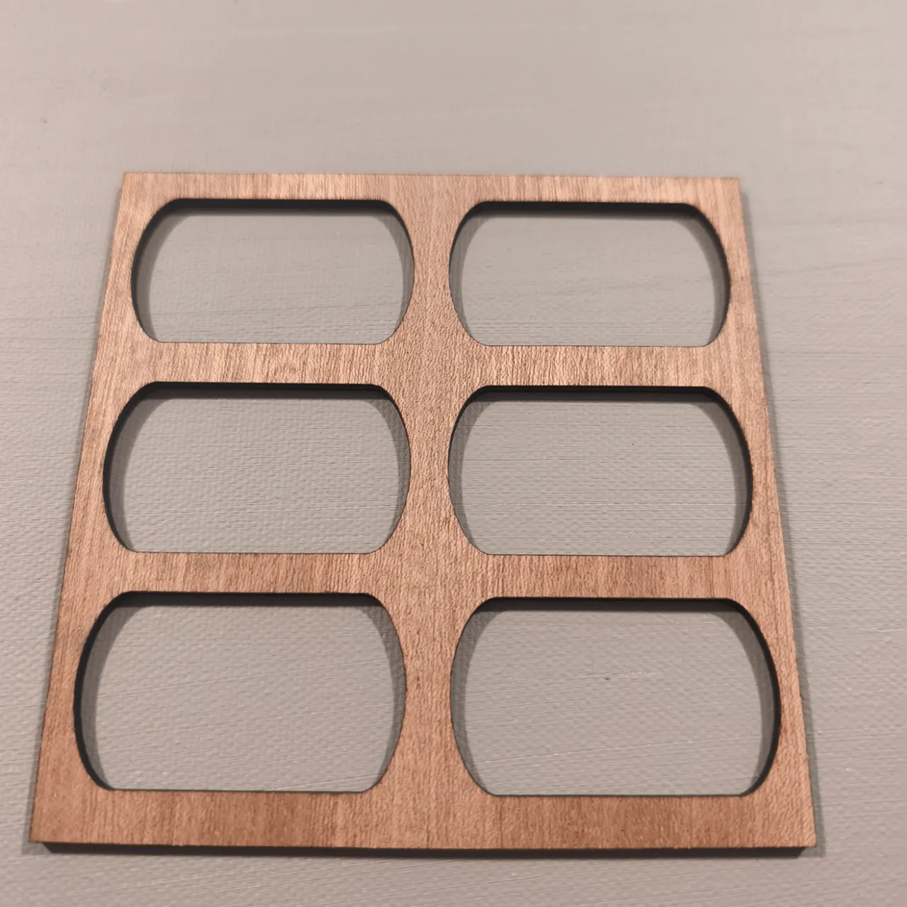 1/8"(3mm) Walnut Plywood test grid