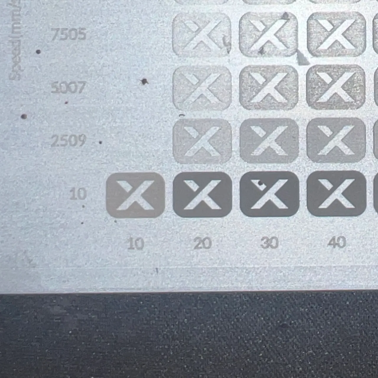 Silver Anodized Aluminum test grid