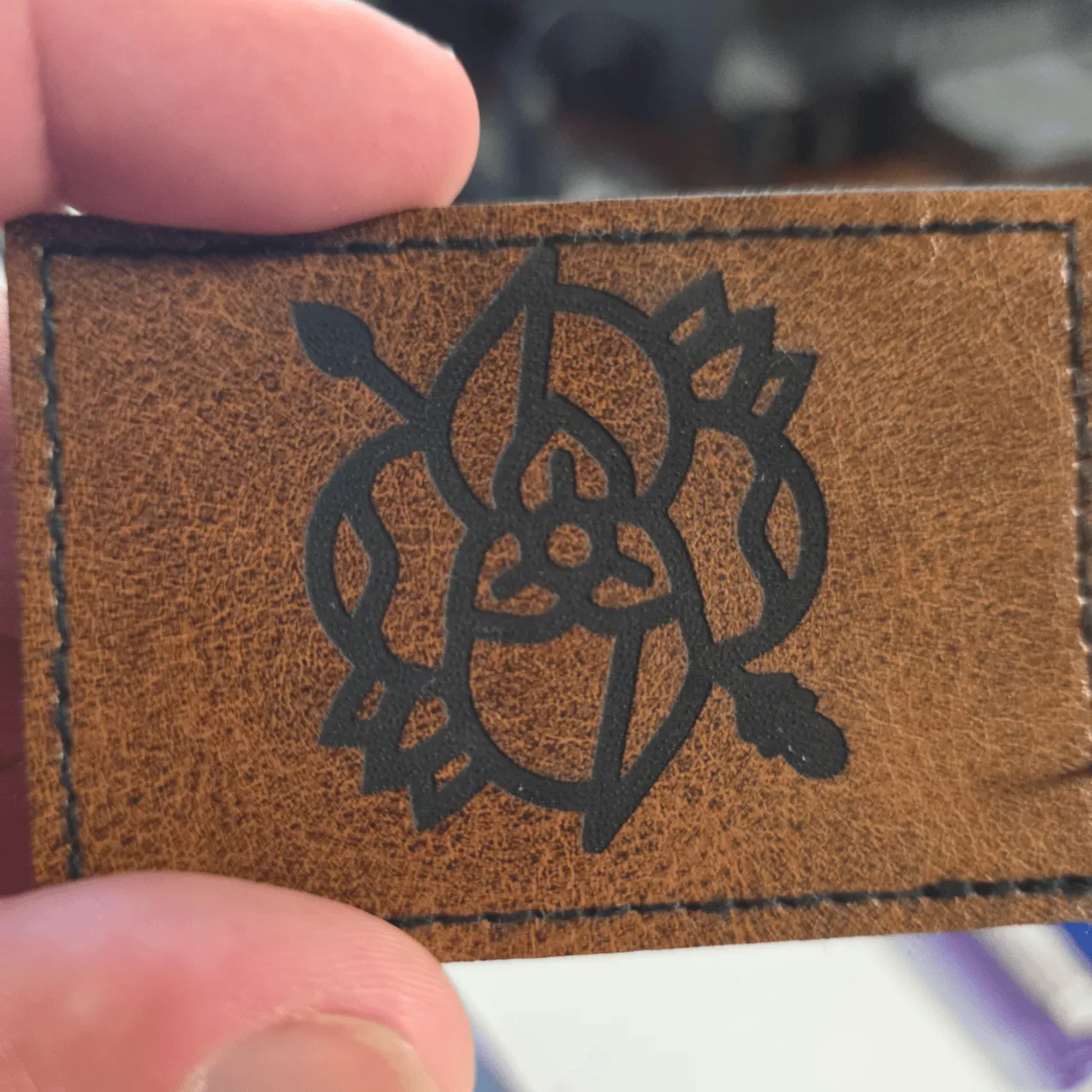 Deep Brown PU Leather test grid
