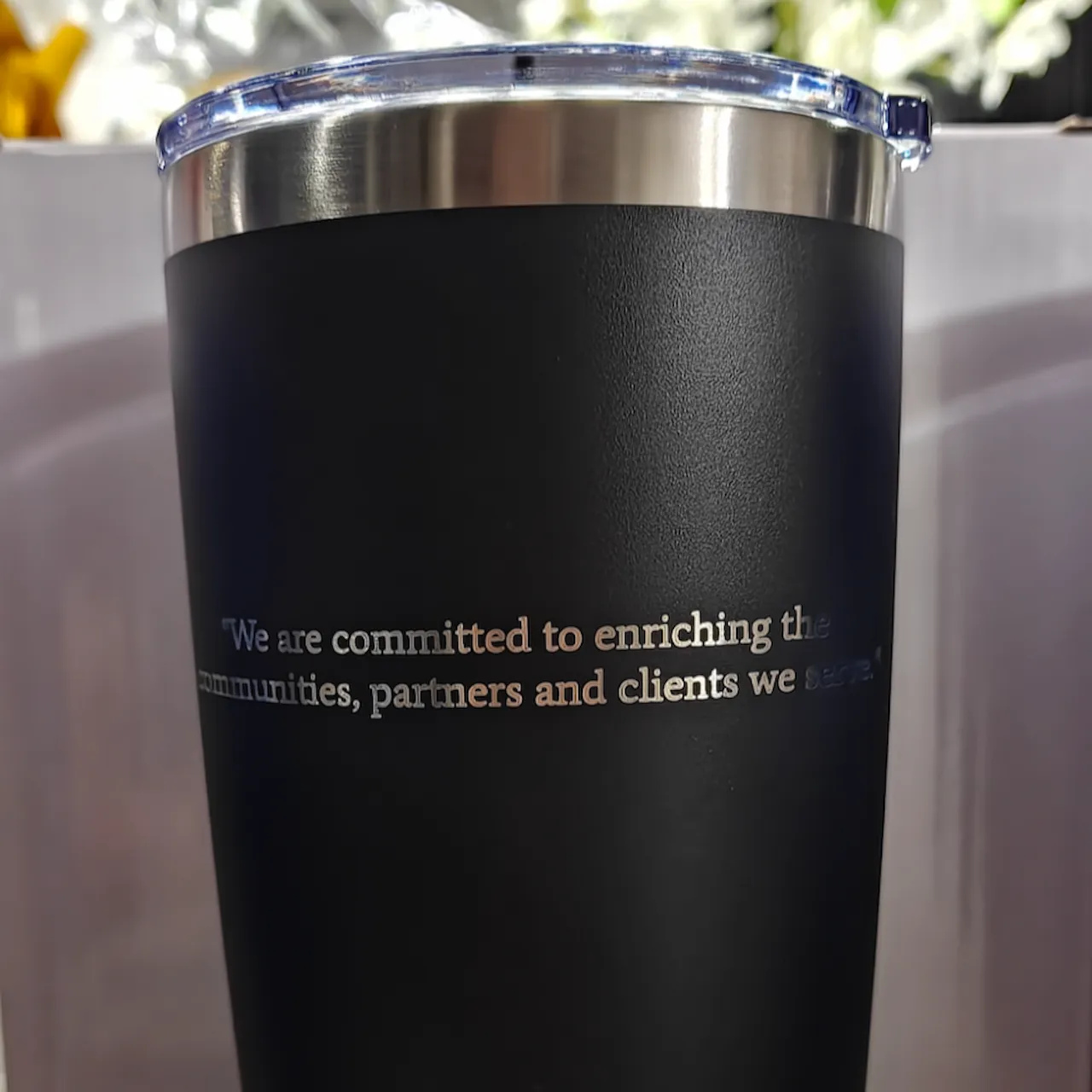 20oz(600ml) Black Coffee Tumbler for Laser Engraving test grid