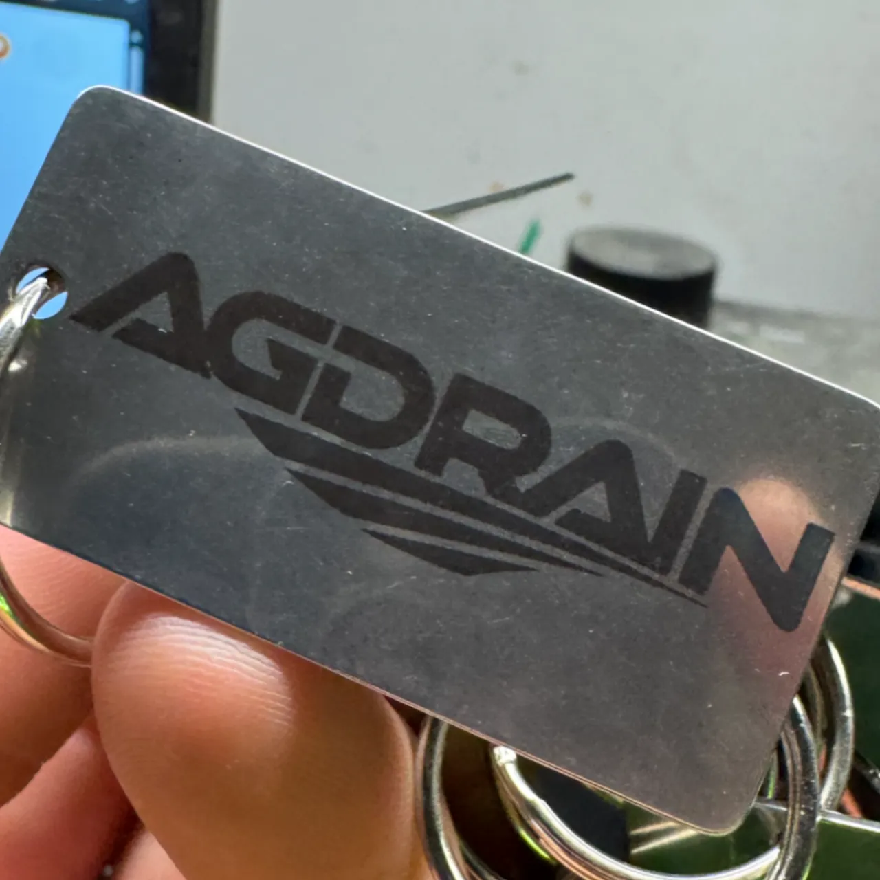 Stainless Steel Military Pendant (Keychain, Necklace) test grid
