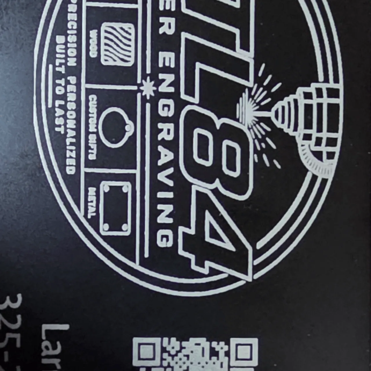 1/64"(0.2mm) Black Metal Business Card test grid