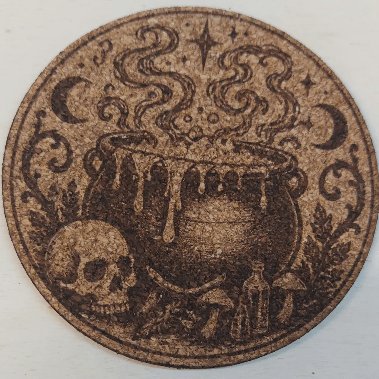 Round Cork Coasters test grid