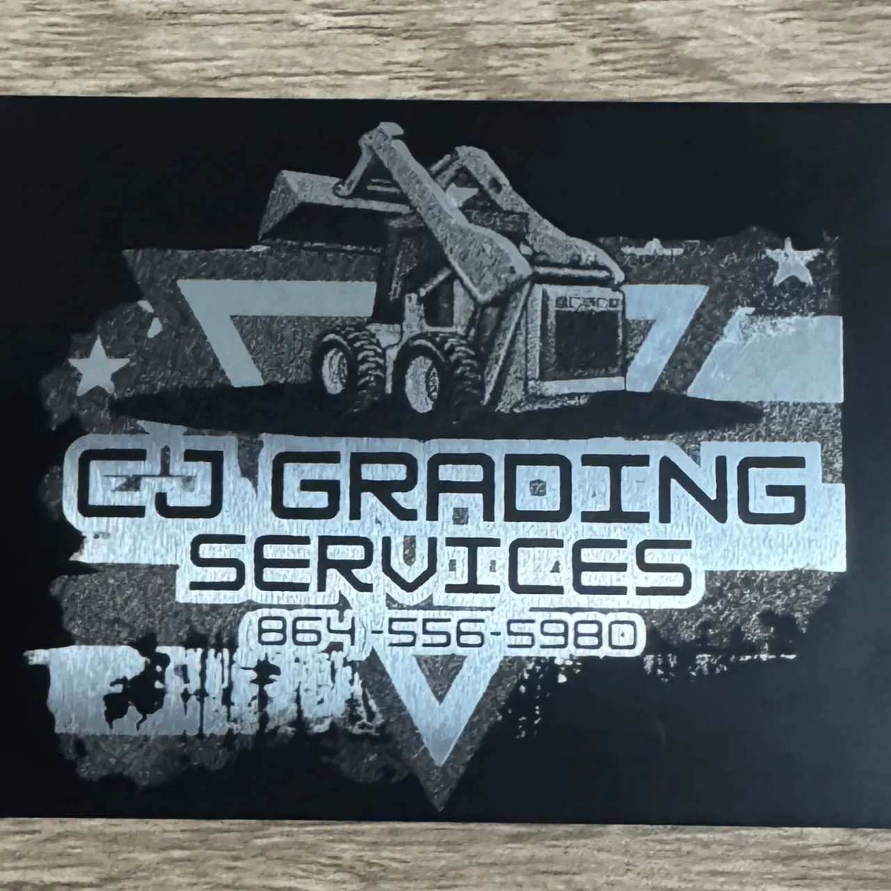 1/64"(0.2mm) Black Metal Business Card test grid