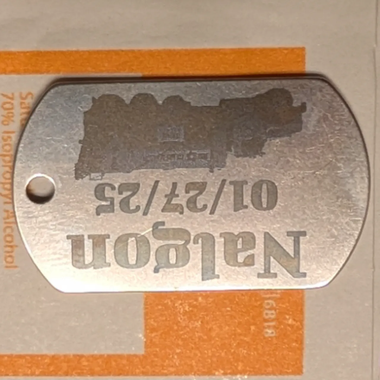 Stainless Steel Rounded Rectangle Pendant test grid