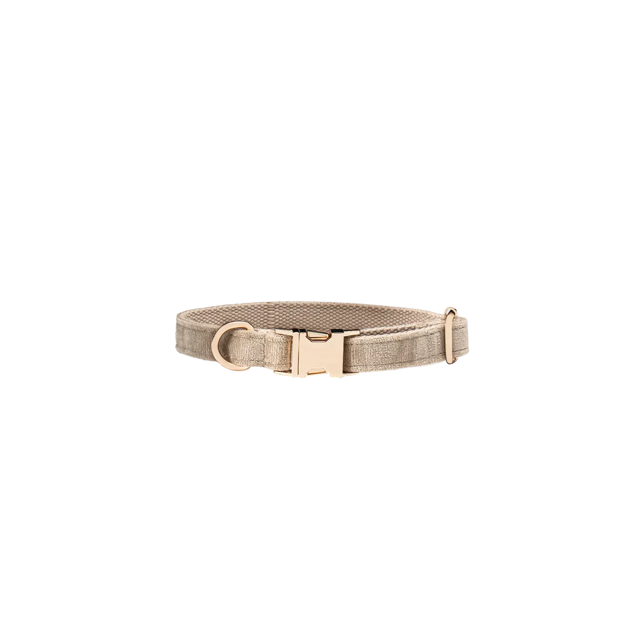 Light Coffee Color Thick Plush Nylon Dog Collar_S/M/L