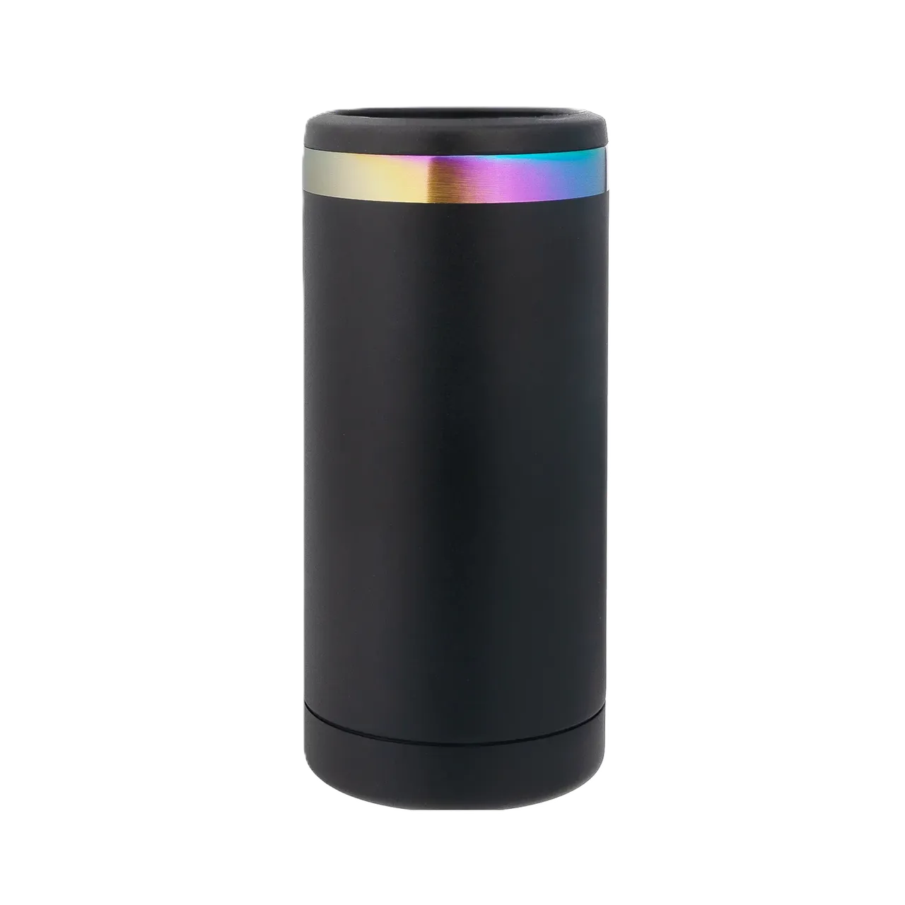 12oz(355ml) Black to Iridescent Slim Can Cooler