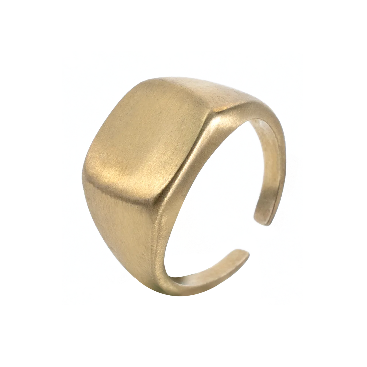 Brass Square Signet Rings