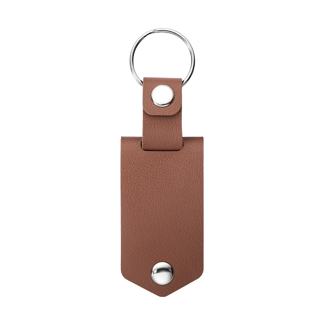 Brown PU Keychain Holder