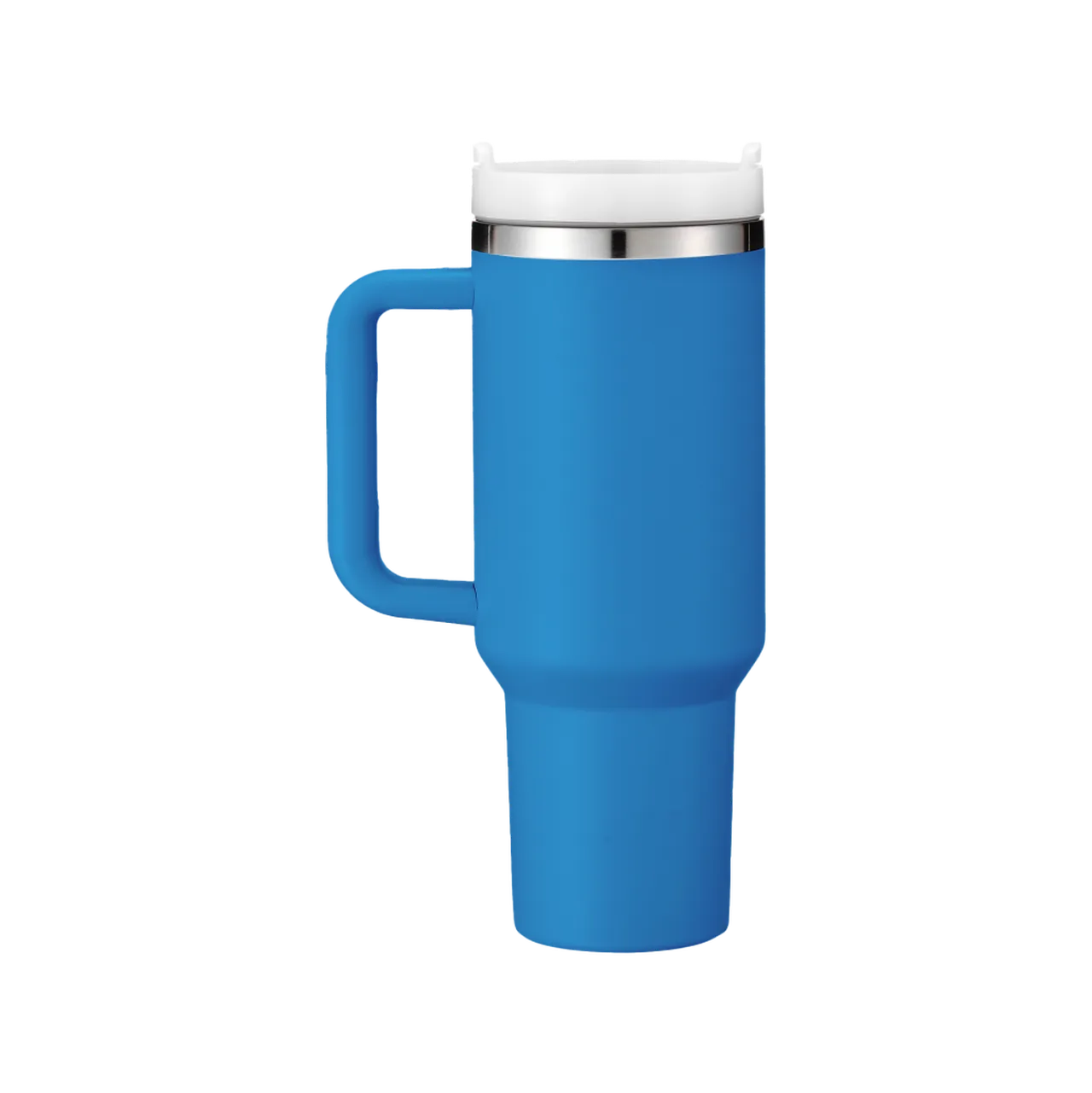 40oz(1183ml) Deep Blue to Silver Tumbler with Removable Handle